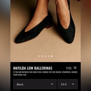 Sezane Black Suede Flats